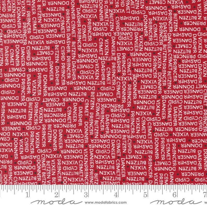 On Dasher The Herd Red by Sweetwater for Moda Fabrics - 55663 12