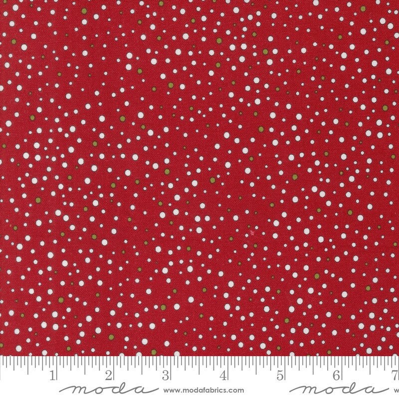 On Dasher Snowballs Red by Sweetwater for Moda Fabrics - 55665 12