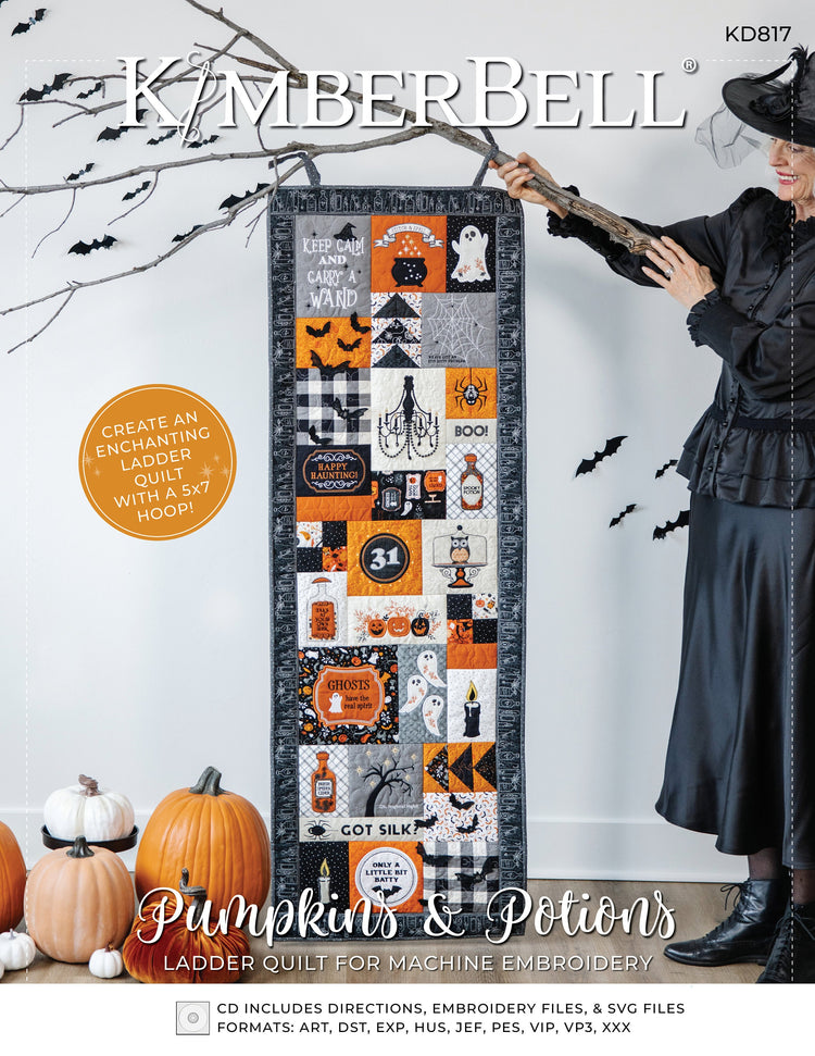 Pumpkins & Potions Quilt Ladder Instruction Book and CD - KD817