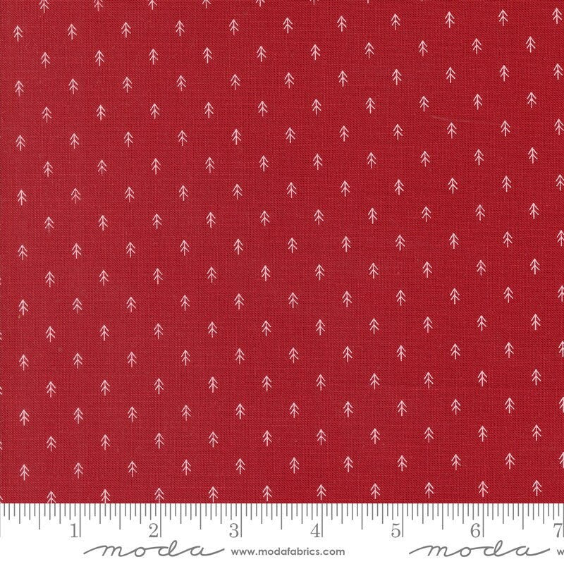 On Dasher Tiny Trees Red by Sweetwater for Moda Fabrics - 55668 12