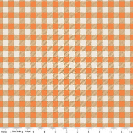 Pumpkin Spice Plaid Pumpkin by Simple Simon & Company for Riley Blake Designs - C14995-PUMPKIN