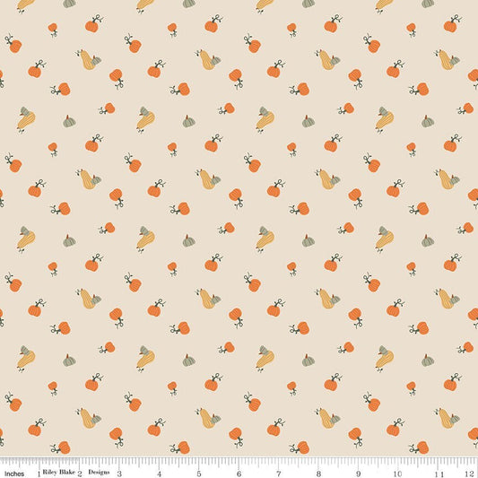 Pumpkin Spice Pumpkins Ivory by Simple Simon & Company for Riley Blake Designs -C14993-IVORY