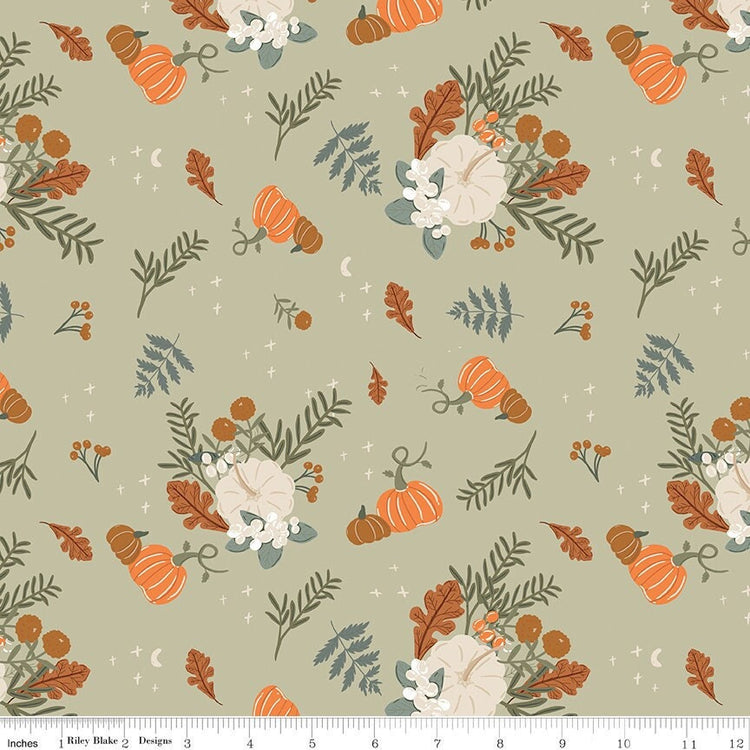 Pumpkin Spice Main Sage by Simple Simon & Company for Riley Blake Designs -C14990-SAGE