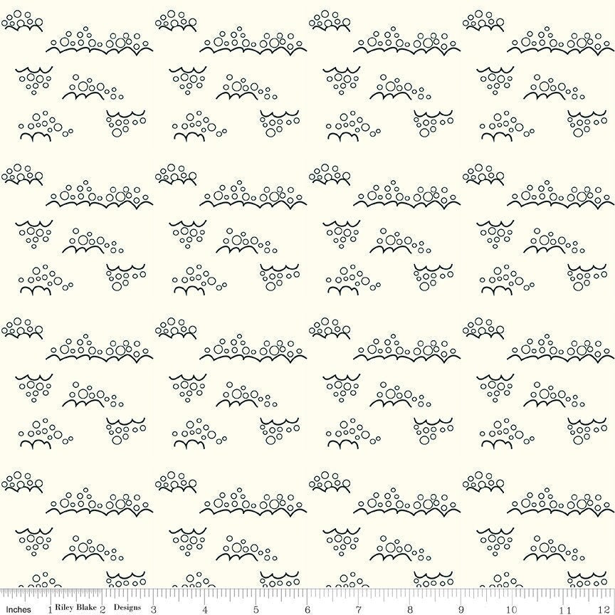 Christmas Is In Town Snowballs Cream by Sandy Grervais for Riley Blake Designs - C14749-CREAM