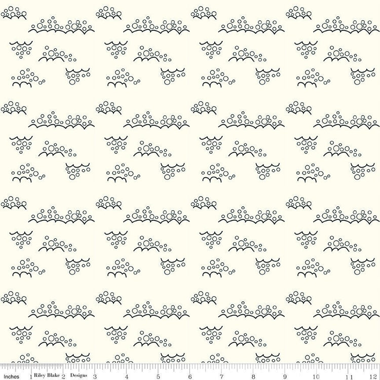 Christmas Is In Town Snowballs Cream by Sandy Grervais for Riley Blake Designs - C14749-CREAM