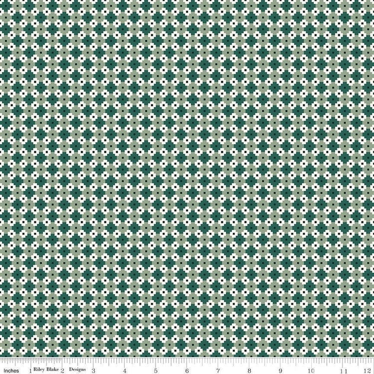 Christmas Is In Town Geo Teal by Sandy Grervais for Riley Blake Designs- C14748-TEAL