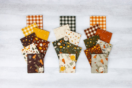 Forest Fungi Quilt Kit in Pumpkin Spice Fabric by Simple Simon and Company for Riley Blake Designs - Quilt Kit with Pattern by Pen and Paper