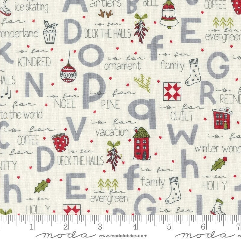 On Dasher A To Z Vanilla by Sweetwater for Moda Fabrics - 55660 11