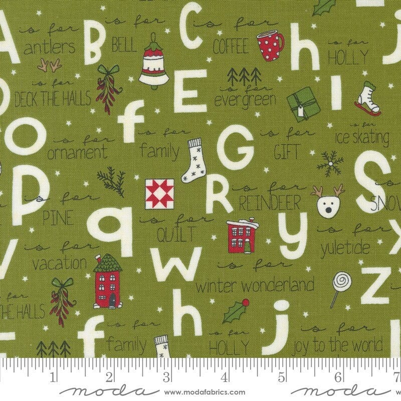 On Dasher A To Z Pine by Sweetwater for Moda Fabrics - 55660 23