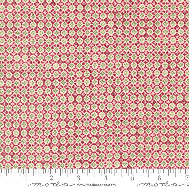 On Dasher Reindeer Candy Red by Sweetwater for Moda Fabrics - 55662 12