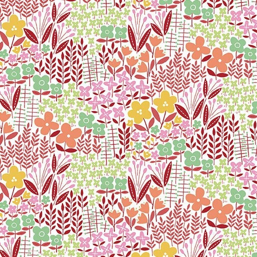 Blooming Color Meadow Pink Multi by Wolff Paper for Benartex - 16364-21