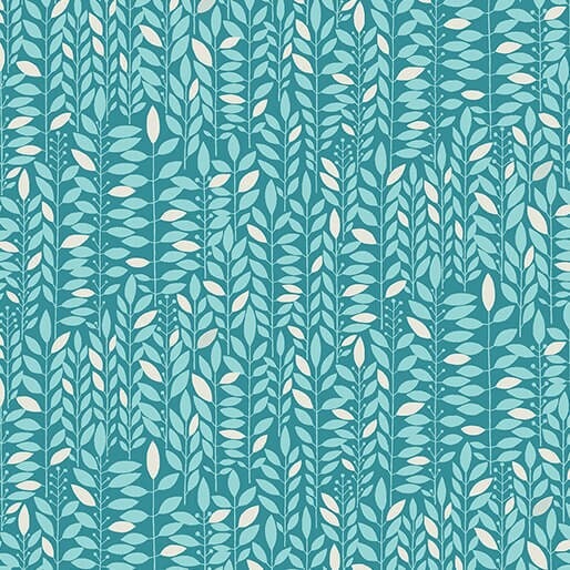 Blooming Color Kali Turquoise by Wolff Paper for Benartex - 16366-84