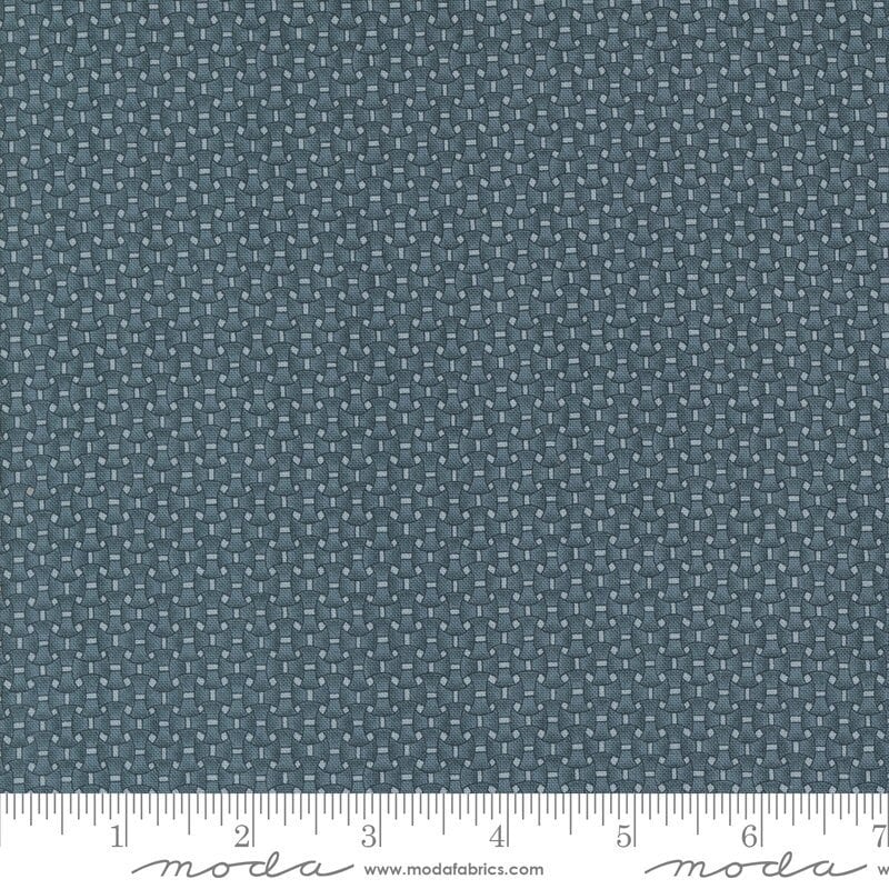 Snowman Gatherings IV Basket Weave Check Lake by Primitive Gatherings for Moda Fabrics - 449255 12