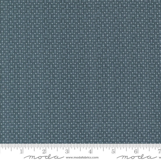 Snowman Gatherings IV Basket Weave Check Lake by Primitive Gatherings for Moda Fabrics - 449255 12