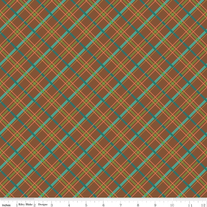 Autumn Afternoon Plaid Brown by Heather Peterson for Riley Blake Designs - C14875-BROWN