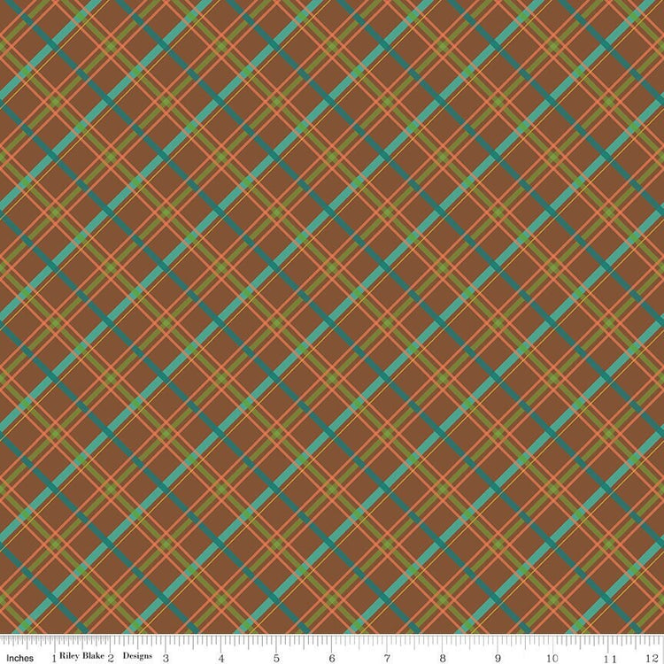 Autumn Afternoon Plaid Brown by Heather Peterson for Riley Blake Designs - C14875-BROWN