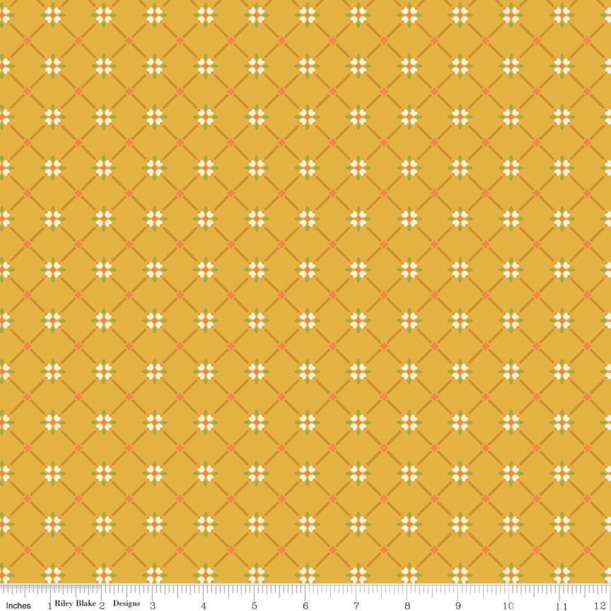 Autumn Afternoon Crosshatch Yellow by Heather Peterson for Riley Blake Designs - C14876-YELLOW