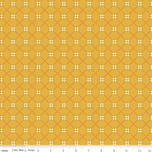 Autumn Afternoon Crosshatch Yellow by Heather Peterson for Riley Blake Designs - C14876-YELLOW