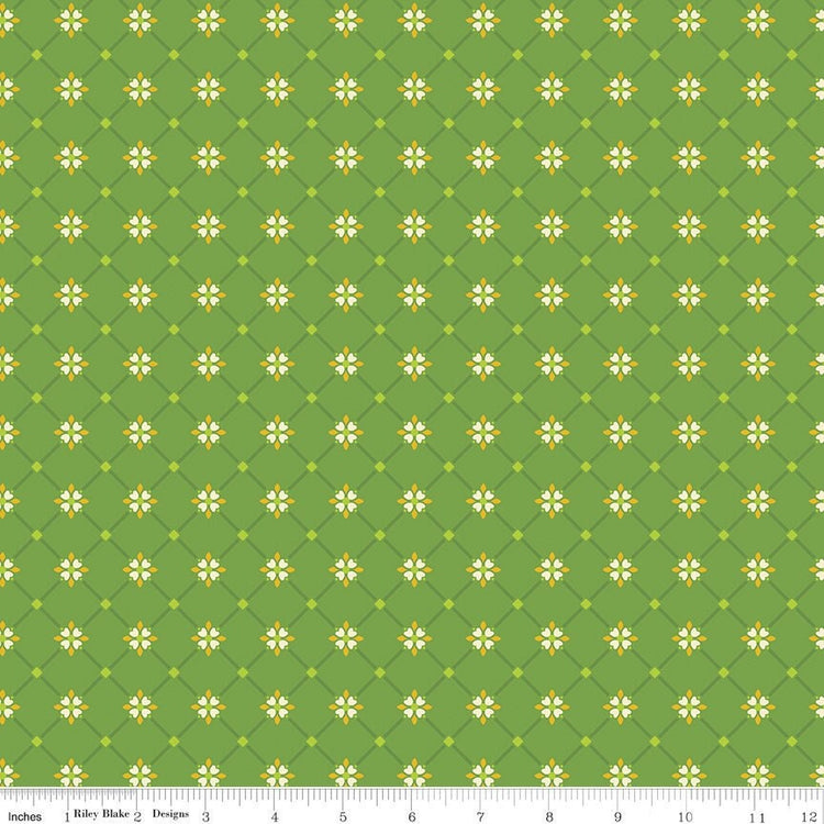 Autumn Afternoon Crosshatch Green by Heather Peterson for Riley Blake Designs - C14876-GREEN