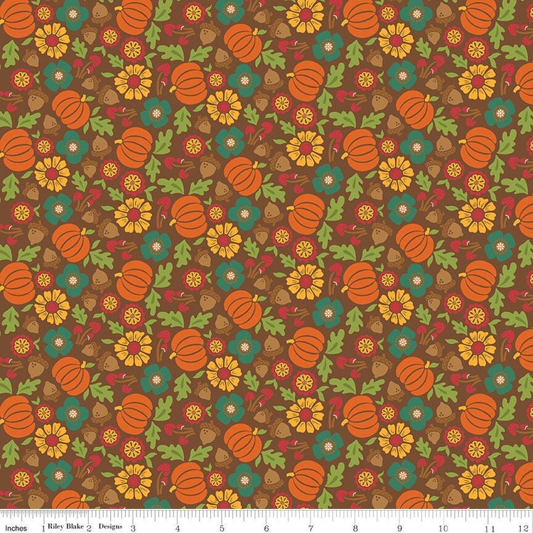 Autumn Afternoon Pumpkin Brown by Heather Peterson for Riley Blake Designs - C14871-BROWN