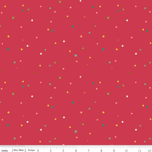 Autumn Afternoon Hexi Dots Berry by Heather Peterson for Riley Blake Designs - C14879-BERRY