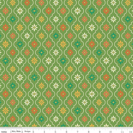 Autumn Afternoon Moroccan Tile Green by Heather Peterson for Riley Blake Designs - C14874-GREEN