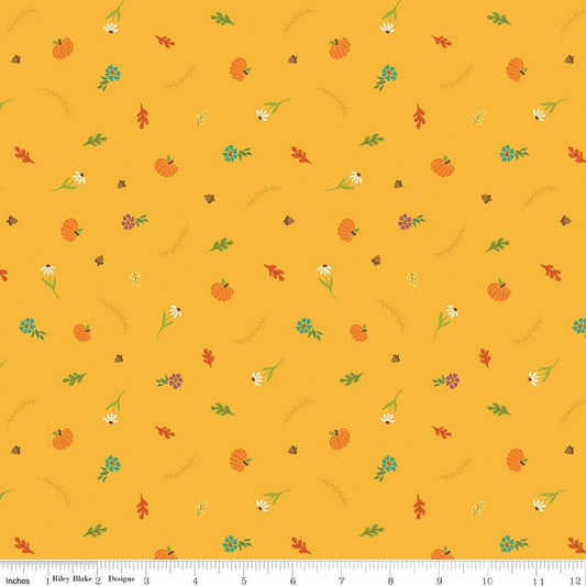 Autumn Afternoon Fall Toss Saffron by Heather Peterson for Riley Blake Designs - C14877-SAFFRON