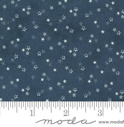 Snowman Gatherings IV Snowy Night Blenders Stars Night Sky by Primitive Gatherings for Moda Fabrics - 49256 14