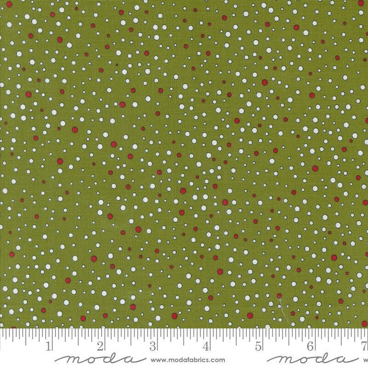 On Dasher Snowballs Pine by Sweetwater for Moda Fabrics - 55665 13