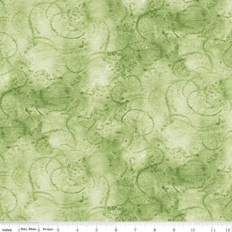 Painter's Watercolor Swirl Sage by J. Wecker Frisch for Riley Blake Designs - C680-SAGE