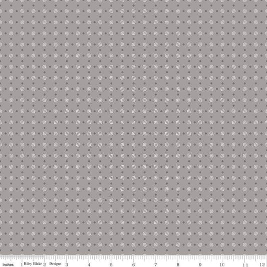 Bee Basics Polka Dot Gray by Lori Holt for Riley Blake Designs - C6405-GRAY