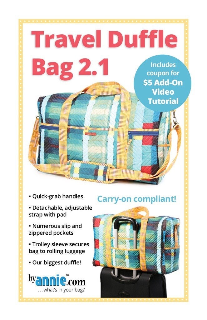 Travel Duffle Bag 2.1 by Annie's - Printed Bag Pattern