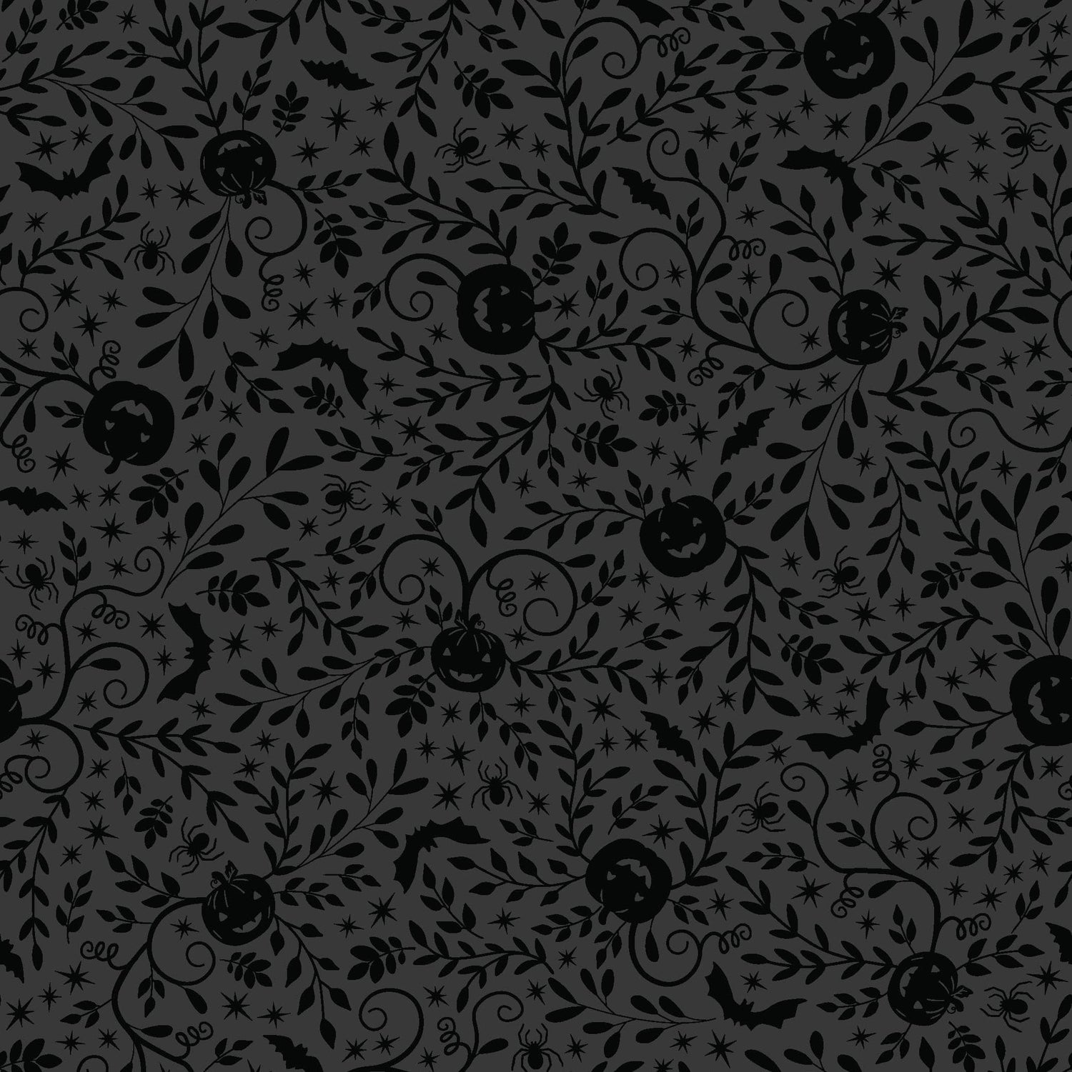 Pumpkin Vines Black by Kim Christopherson of Kimberbell Designs for Maywood Studios - MAS10572-J