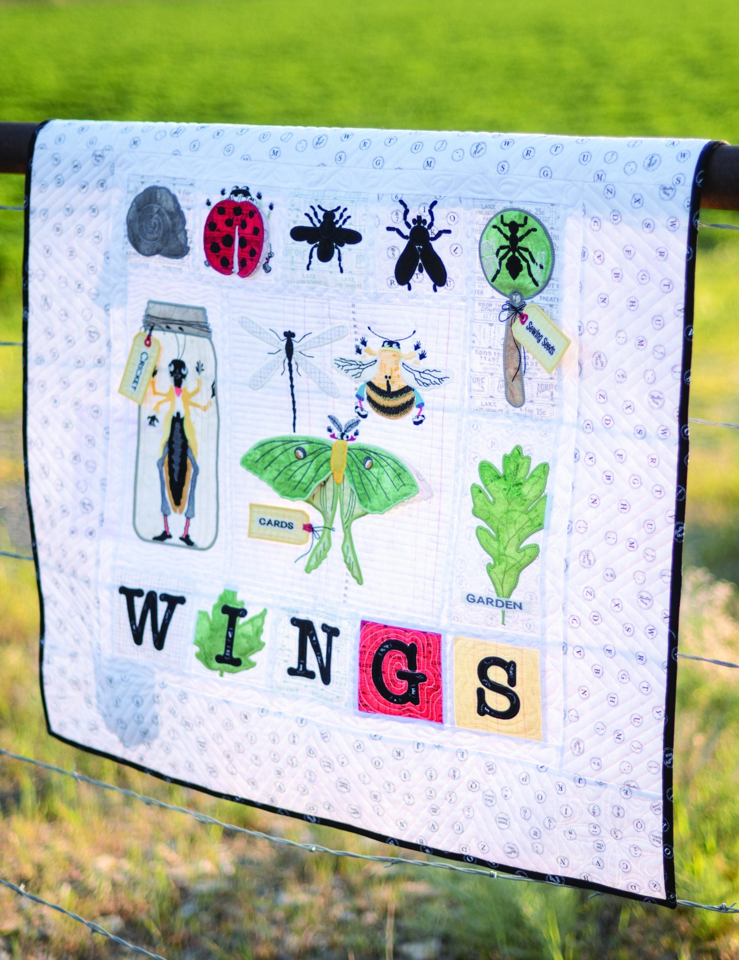 In The Wings Quilt Machine Embroidery by J Wecker Frisch for Riley Blake Designs - Machine Embroidery USB