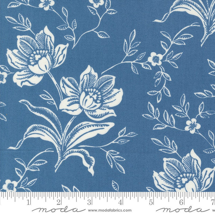 Denim Daisies Woodcut Bloom Denim by Fig Tree Co for Moda Fabrics - 35380 17