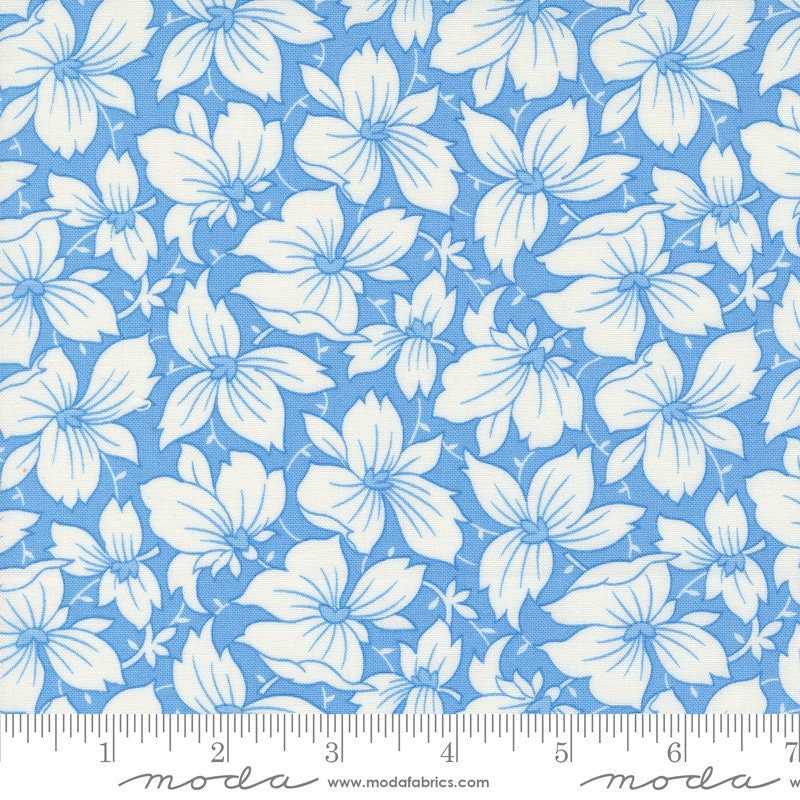 Denim Daisies Sunday Best Florals Stonewashed by Fig Tree Co for Moda Fabrics - 35381 16