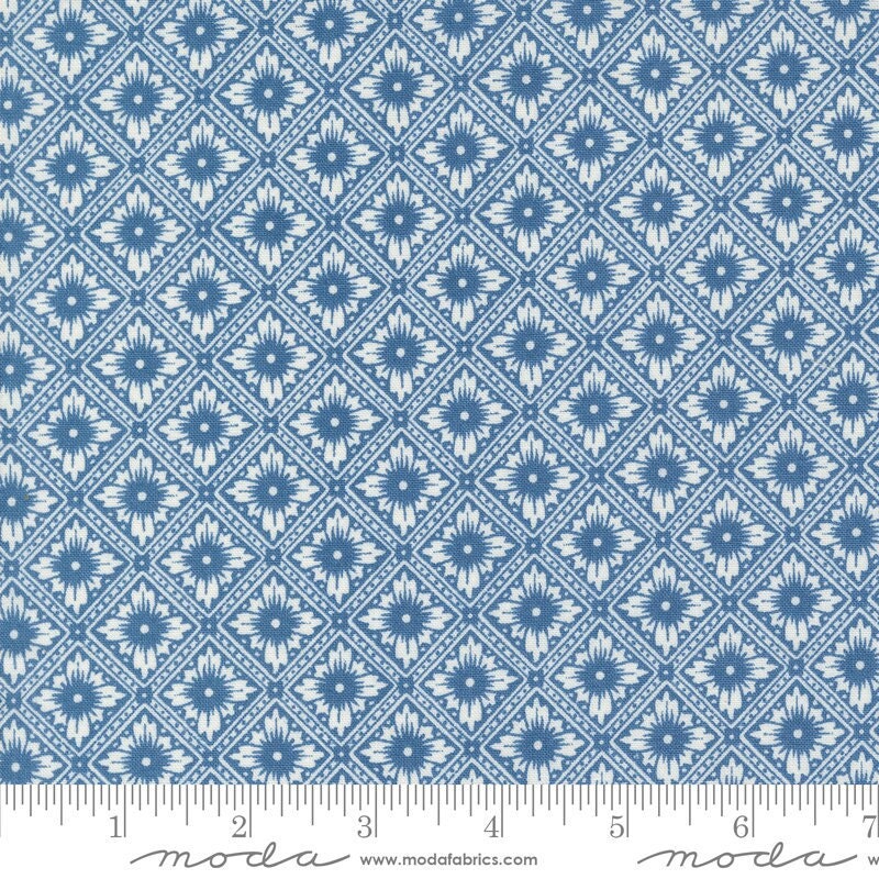 Denim Daisies Punch Tin Blenders Denim by Fig Tree Co for Moda Fabrics - 35383 17