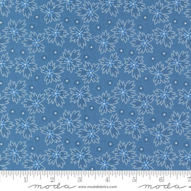 Denim Daisies Prairie Blenders Leaf Dot Denim by Fig Tree Co for Moda Fabrics - 35385 17