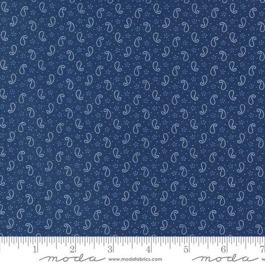 Denim Daisies Petite Paisleys Blenders Midnight Jeans by Fig Tree Co for Moda Fabrics - 35387 18