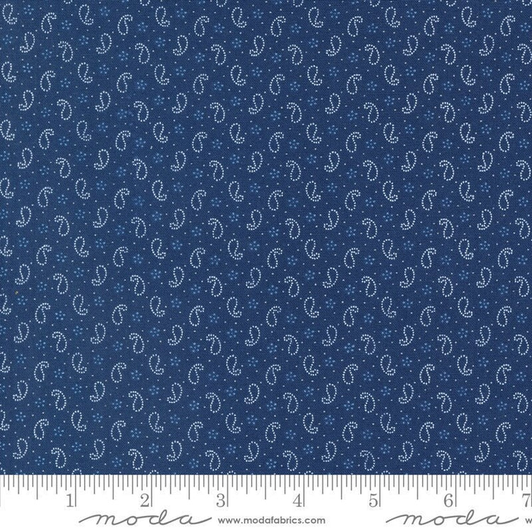 Denim Daisies Petite Paisleys Blenders Midnight Jeans by Fig Tree Co for Moda Fabrics - 35387 18