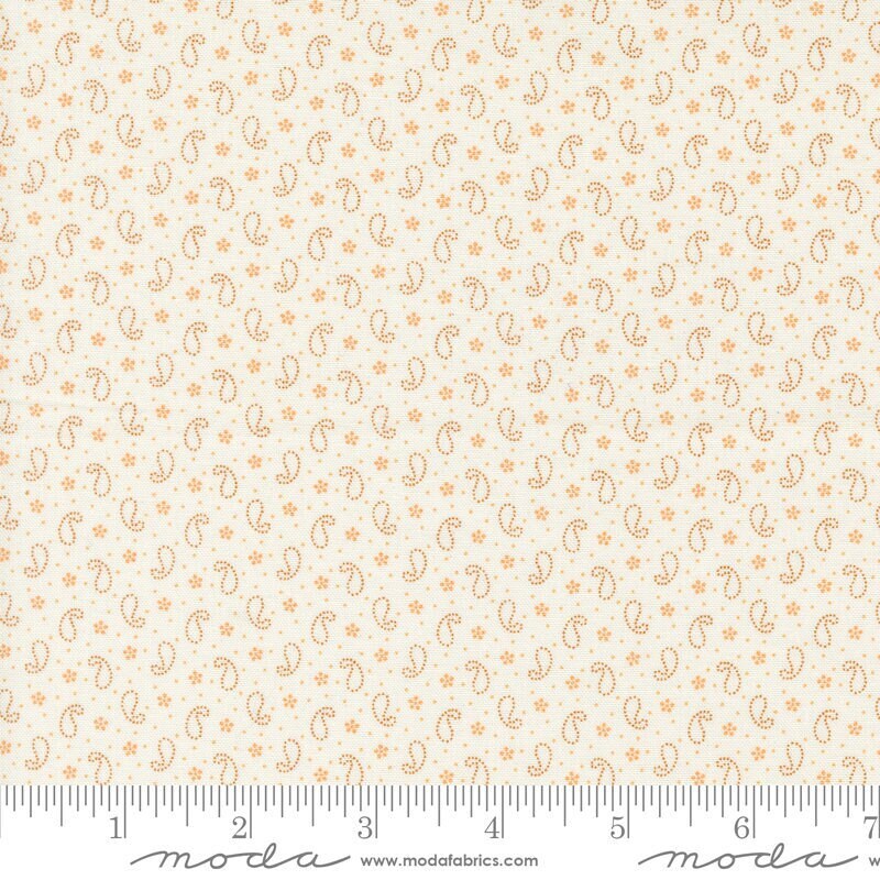 Denim Daisies Petite Paisleys Blenders Daisy Nutmeg by Fig Tree Co for Moda Fabrics - 35387 21