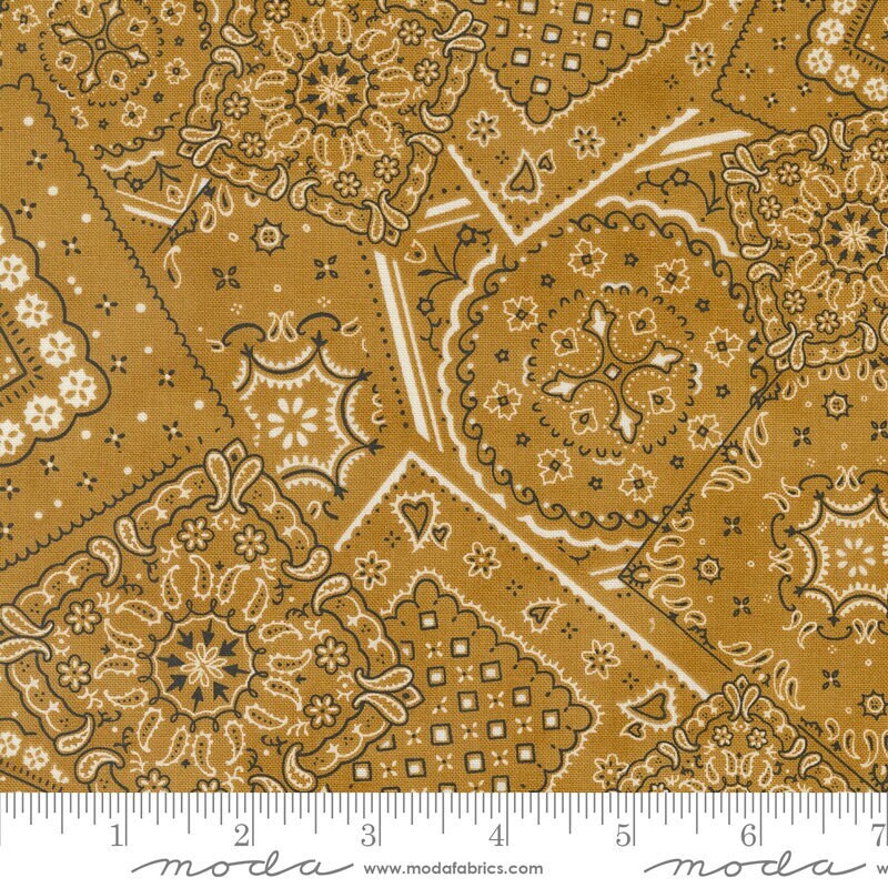 Saddle Ranch Badlands Bandana Wheat by Moda Fabrics - 33794 14