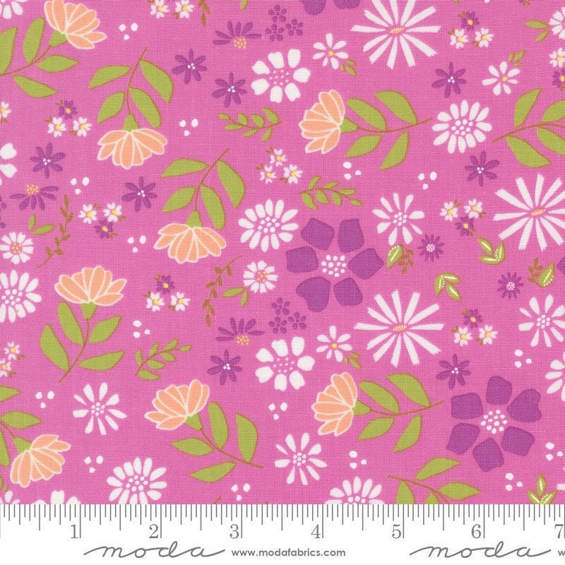 Laguna Sunrise Wild Rose Florals Sweet Pea by Sherri & Chelsi for Moda Fabrics - 37680 14