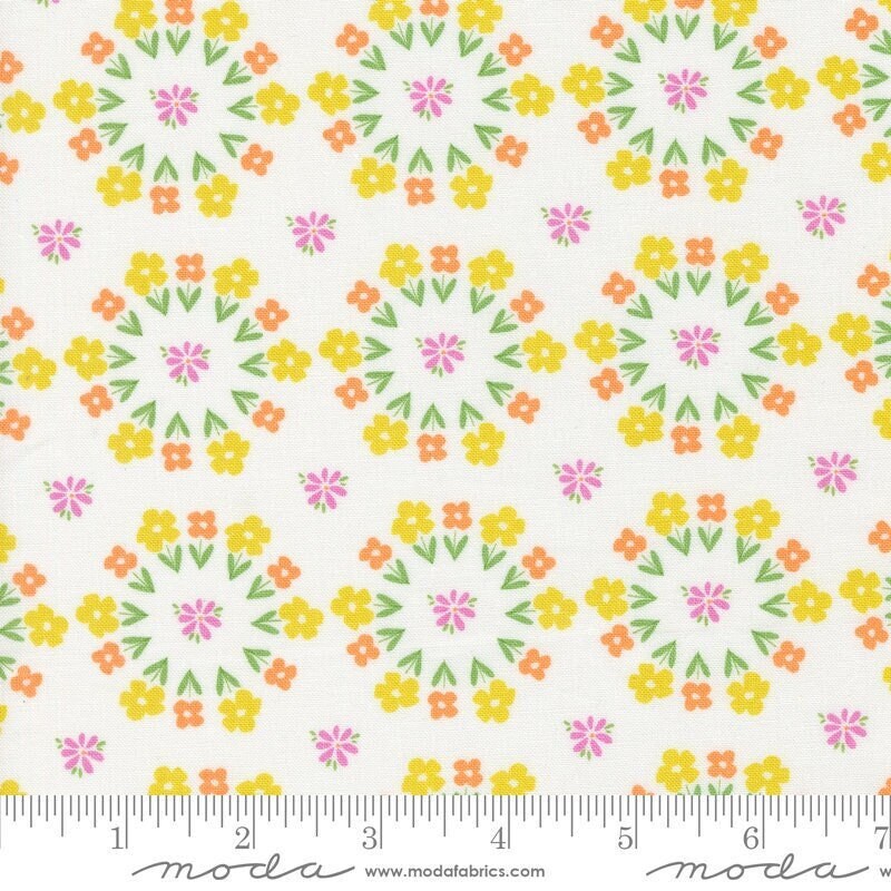 Laguna Sunrise Paradise Florals Off White by Sherri & Chelsi for Moda Fabrics - 37681 11