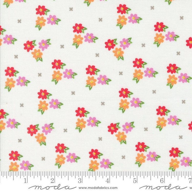 Laguna Sunrise Morning Glory Florals Off White by Sherri & Chelsi for Moda Fabrics - 37682 11