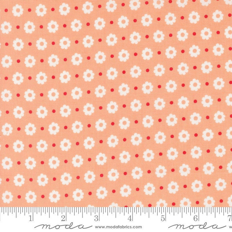 Laguna Sunrise Petal Florals Dot Cantaloupe by Sherri & Chelsi for Moda Fabrics - 37683 13