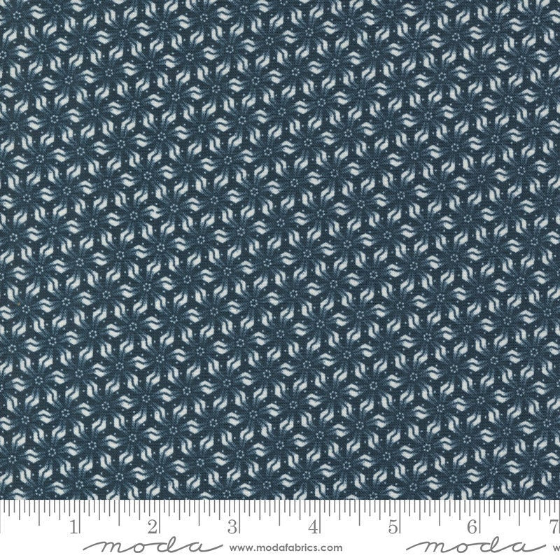 Snowman Gatherings IV Primitive Snow Flower Blenders Dark Lake by Primitive Gatherings for Moda Fabrics - 49251 15