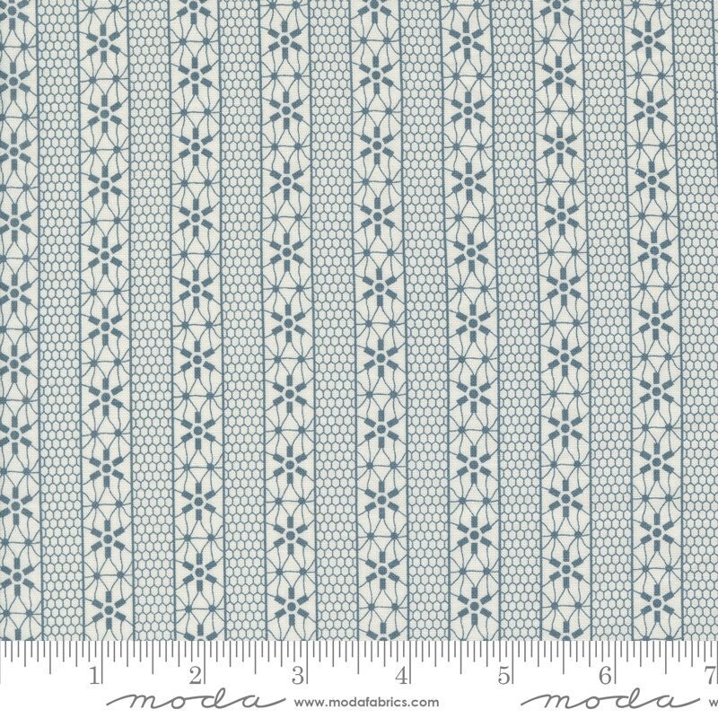 Snowman Gatherings IV Crystal Stripes Snow by Primitive Gatherings for Moda Fabrics - 49252 11