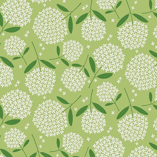 Blooming Color Fiori Medium Lime by Wolff Paper for Benartex - 16367-42