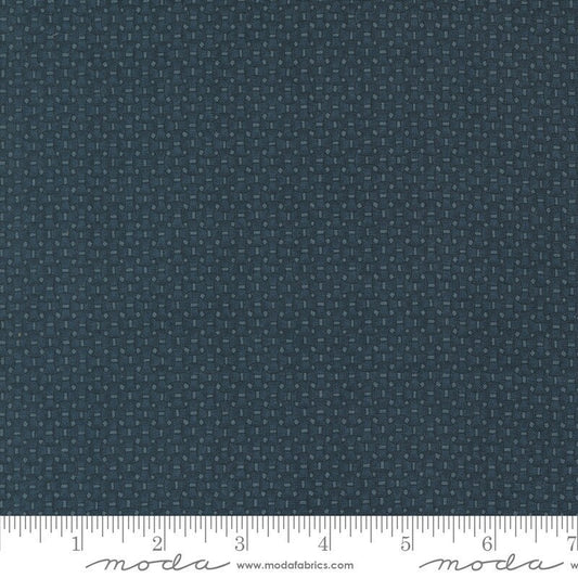 Snowman Gatherings IV Basket Weave Check Night Sky by Primitive Gatherings for Moda Fabrics - 49255 14